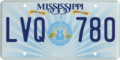 MS license plate LVQ780
