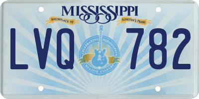 MS license plate LVQ782