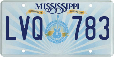 MS license plate LVQ783