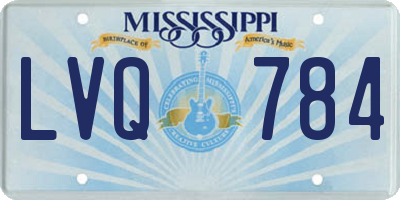 MS license plate LVQ784