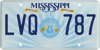 MS license plate LVQ787