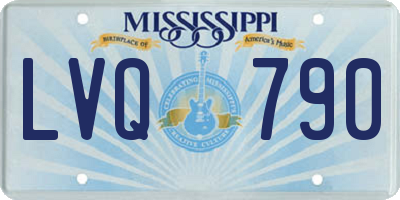 MS license plate LVQ790