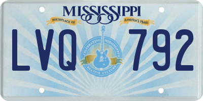 MS license plate LVQ792