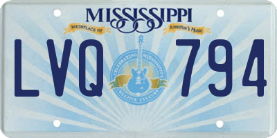 MS license plate LVQ794