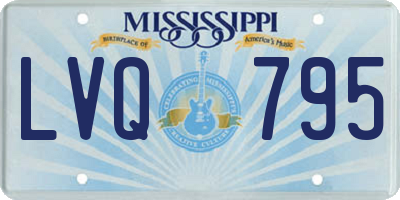 MS license plate LVQ795