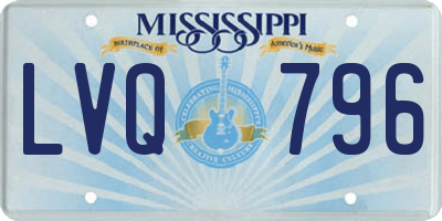 MS license plate LVQ796