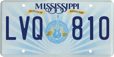 MS license plate LVQ810