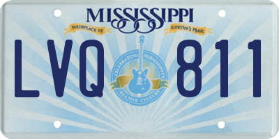 MS license plate LVQ811