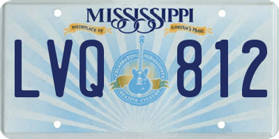 MS license plate LVQ812
