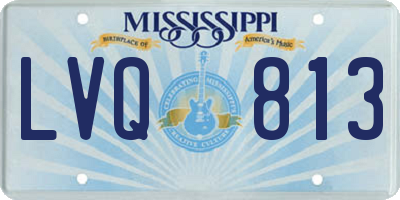 MS license plate LVQ813