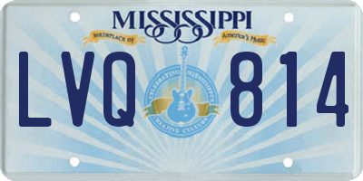 MS license plate LVQ814