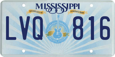 MS license plate LVQ816