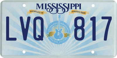 MS license plate LVQ817
