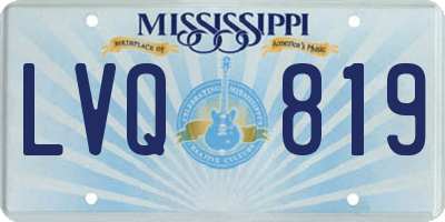 MS license plate LVQ819