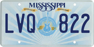 MS license plate LVQ822