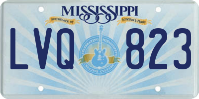 MS license plate LVQ823