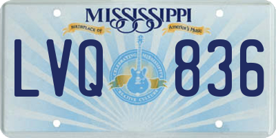 MS license plate LVQ836