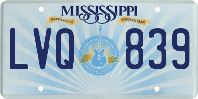 MS license plate LVQ839