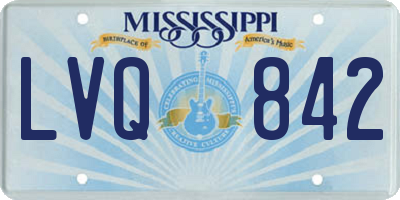 MS license plate LVQ842
