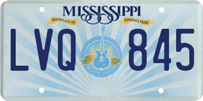 MS license plate LVQ845