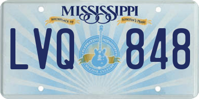 MS license plate LVQ848