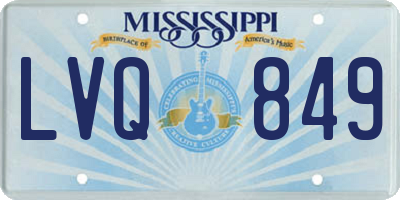 MS license plate LVQ849