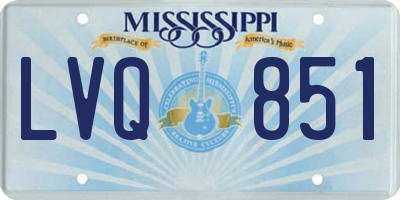 MS license plate LVQ851