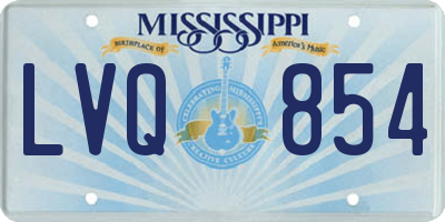 MS license plate LVQ854