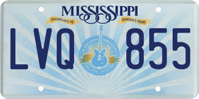 MS license plate LVQ855