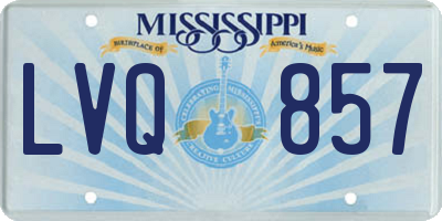 MS license plate LVQ857