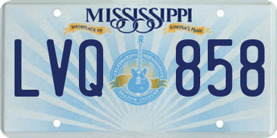 MS license plate LVQ858