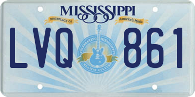 MS license plate LVQ861