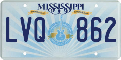 MS license plate LVQ862