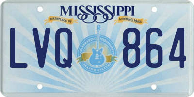 MS license plate LVQ864