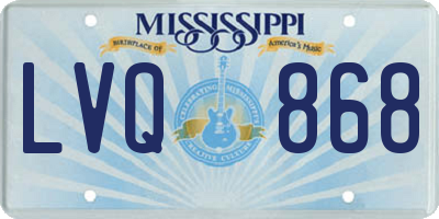 MS license plate LVQ868