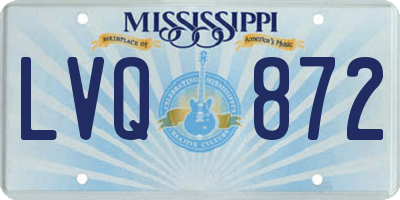 MS license plate LVQ872
