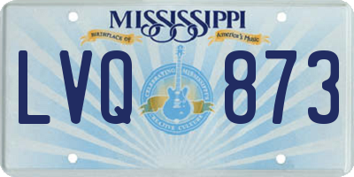 MS license plate LVQ873