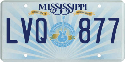 MS license plate LVQ877
