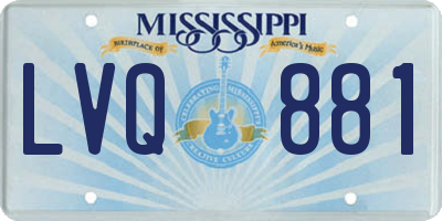 MS license plate LVQ881