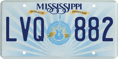 MS license plate LVQ882