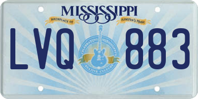 MS license plate LVQ883