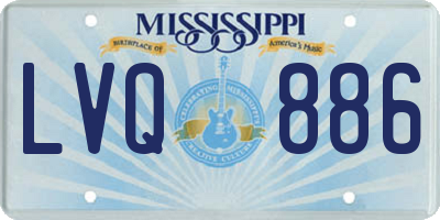 MS license plate LVQ886