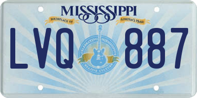 MS license plate LVQ887
