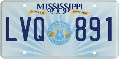 MS license plate LVQ891