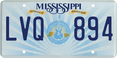 MS license plate LVQ894
