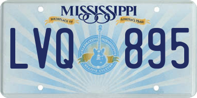 MS license plate LVQ895