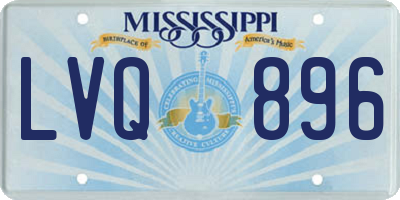 MS license plate LVQ896