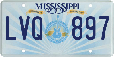 MS license plate LVQ897