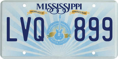 MS license plate LVQ899