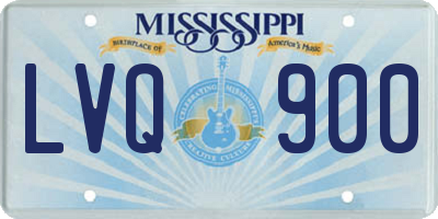 MS license plate LVQ900